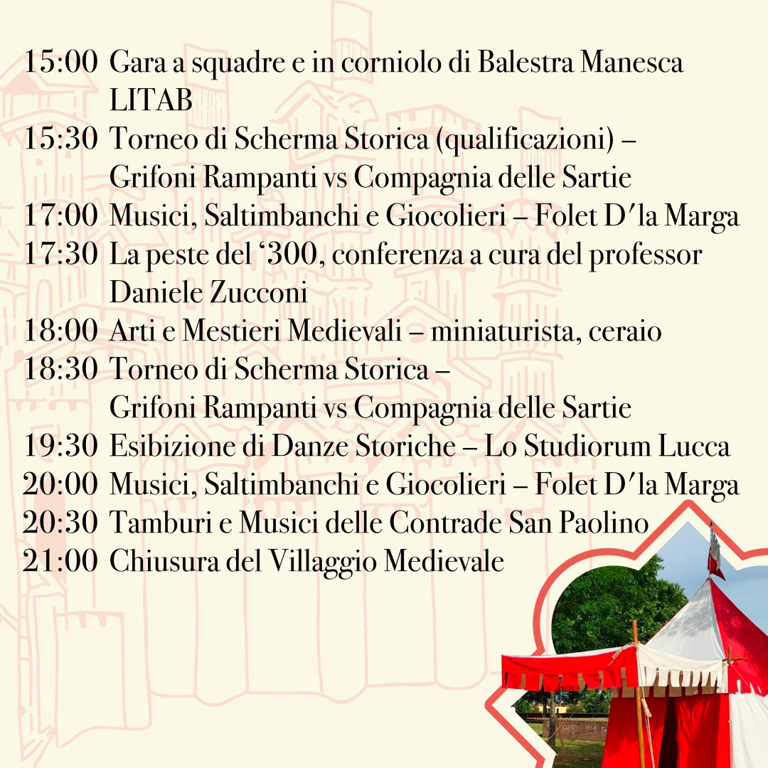Lucca medievale 2024 programma domenica pomeriggio